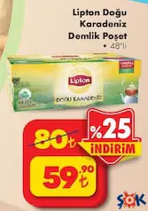 LİPTON DOĞU KARADENİZ DEMLİK POŞET ÇAY 48'Lİ
